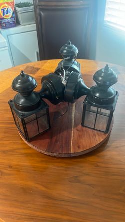 Three outside door lamps