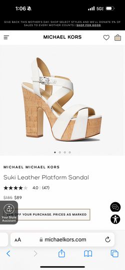 Micheal Kors Suki Leather Platform Sandals $35