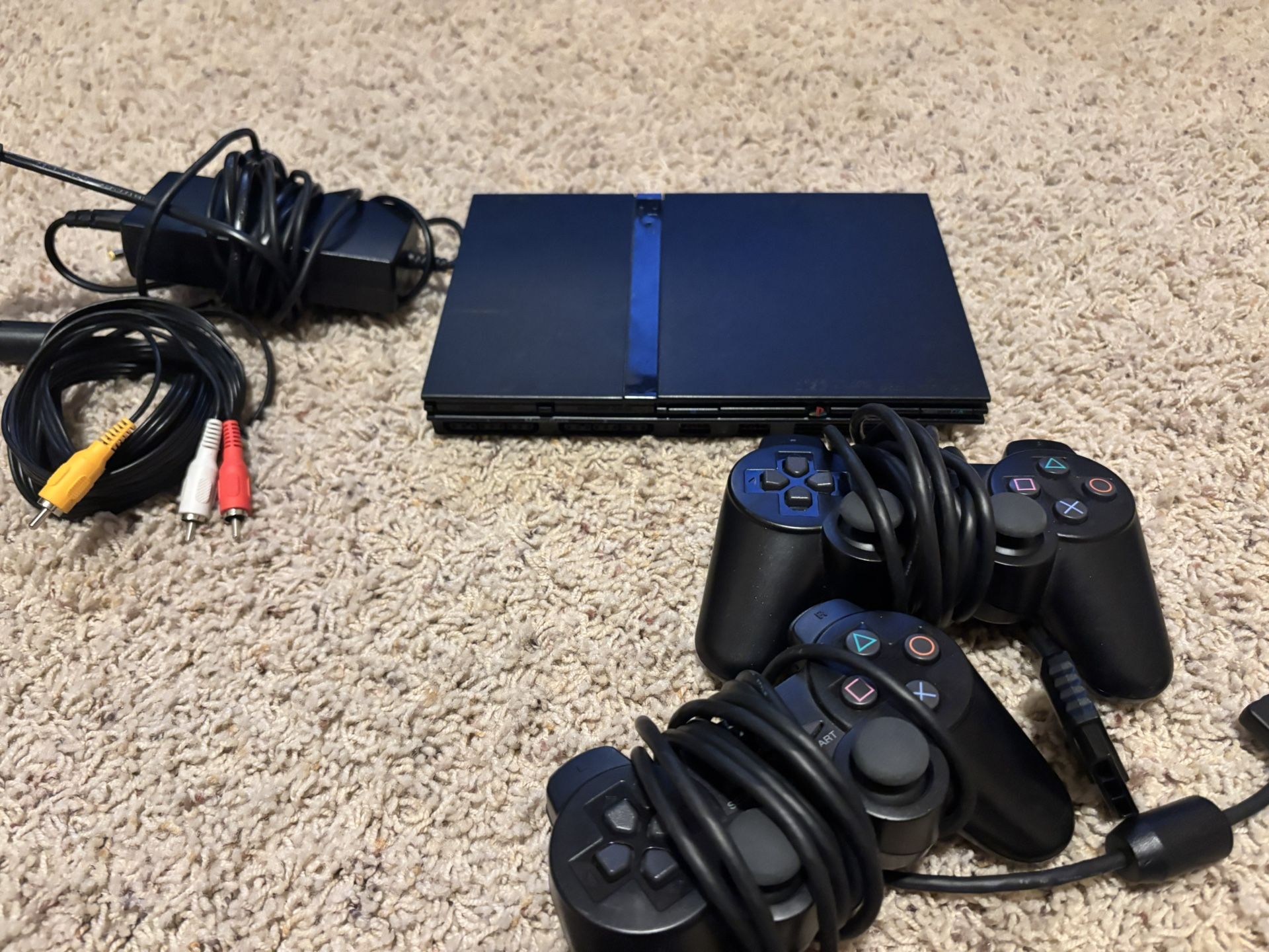 PS2 Slim W/ Two Controllers 