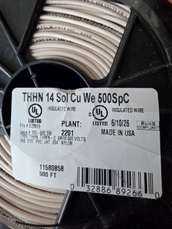 #14 Solid wire 500ft