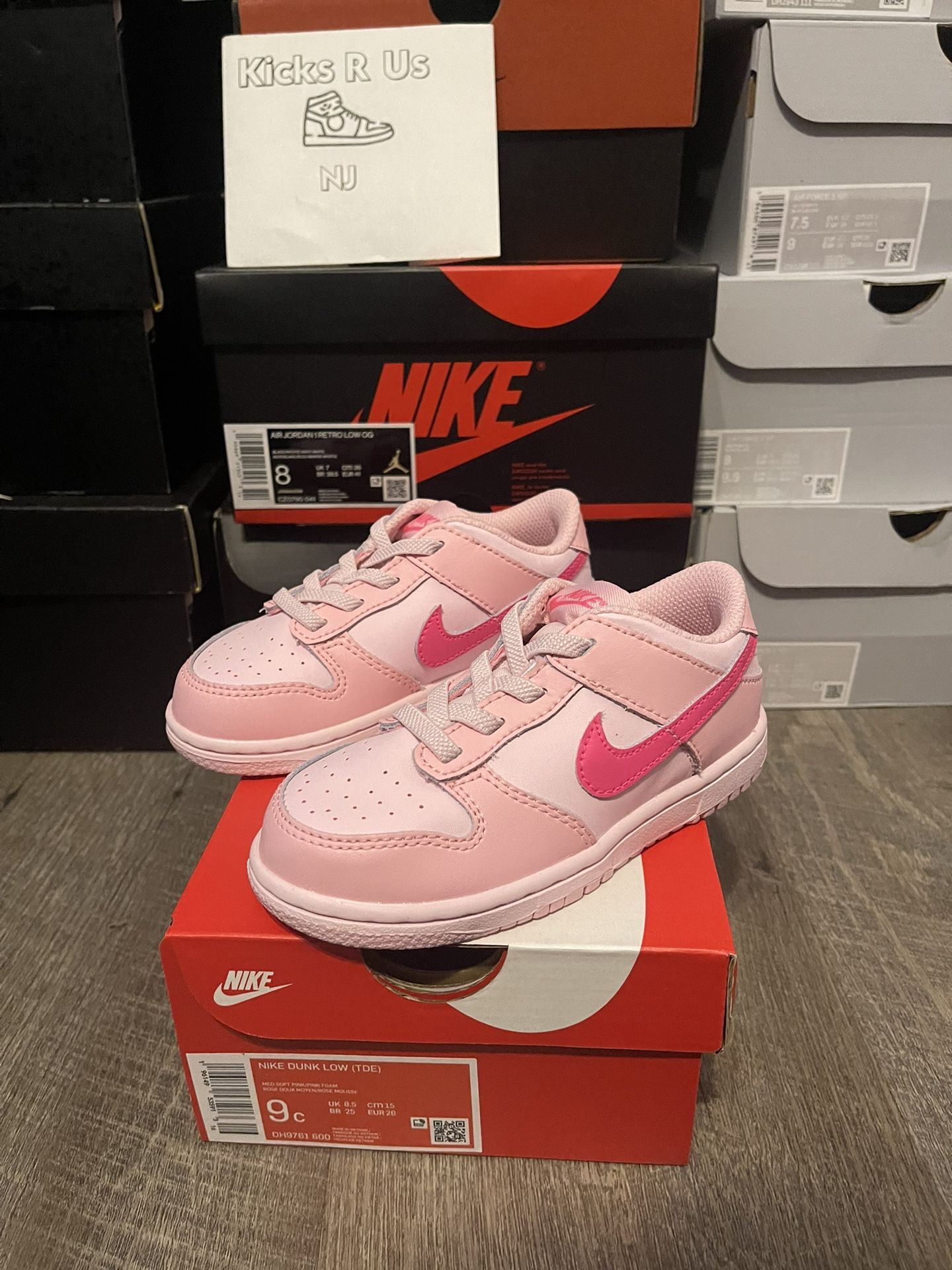 Nike Dunk Low Triple Pink Toddler 9c