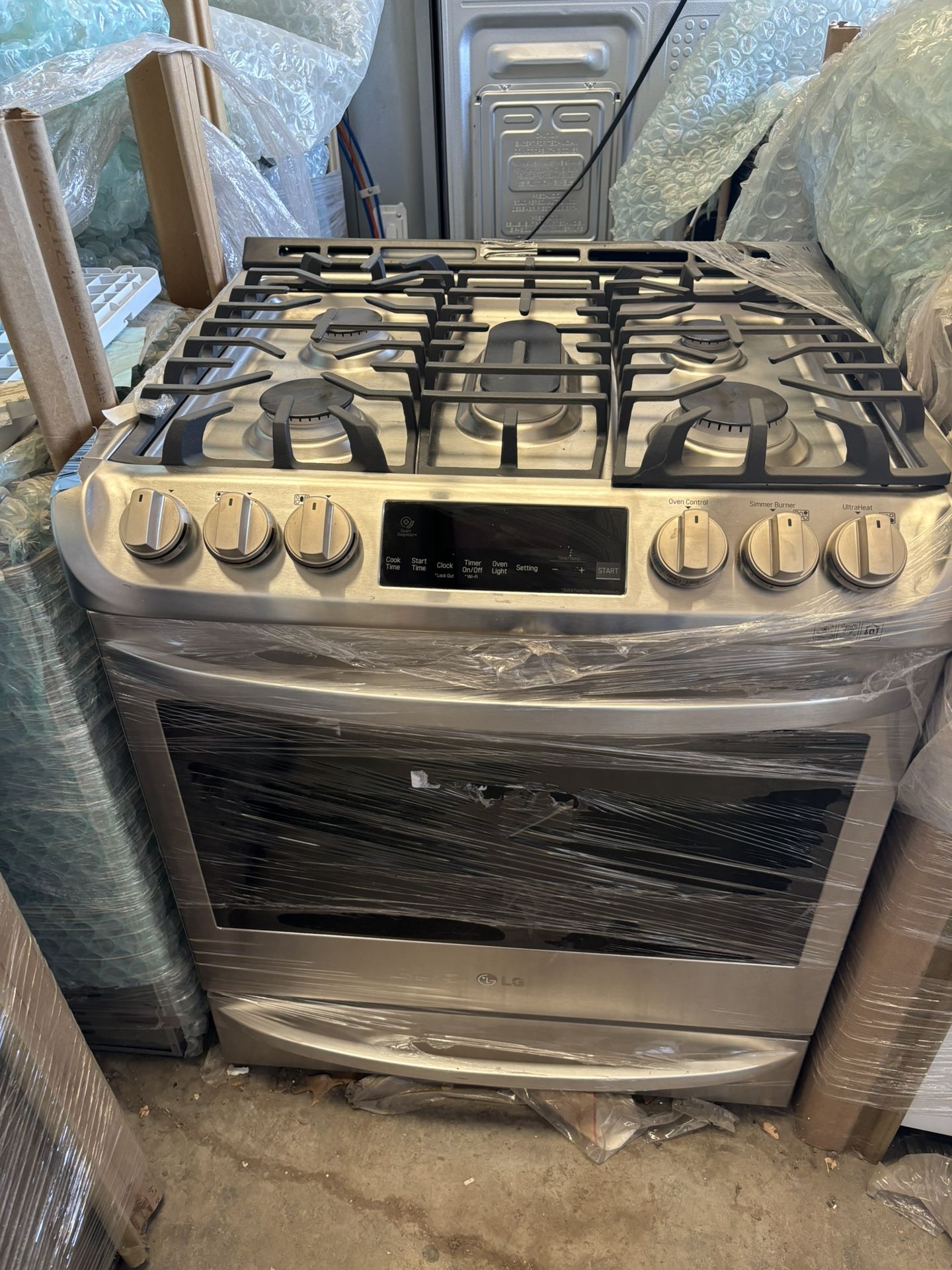 New Out Box LG Slide-In Dual Fuel Range/Stove With ProBake Convection