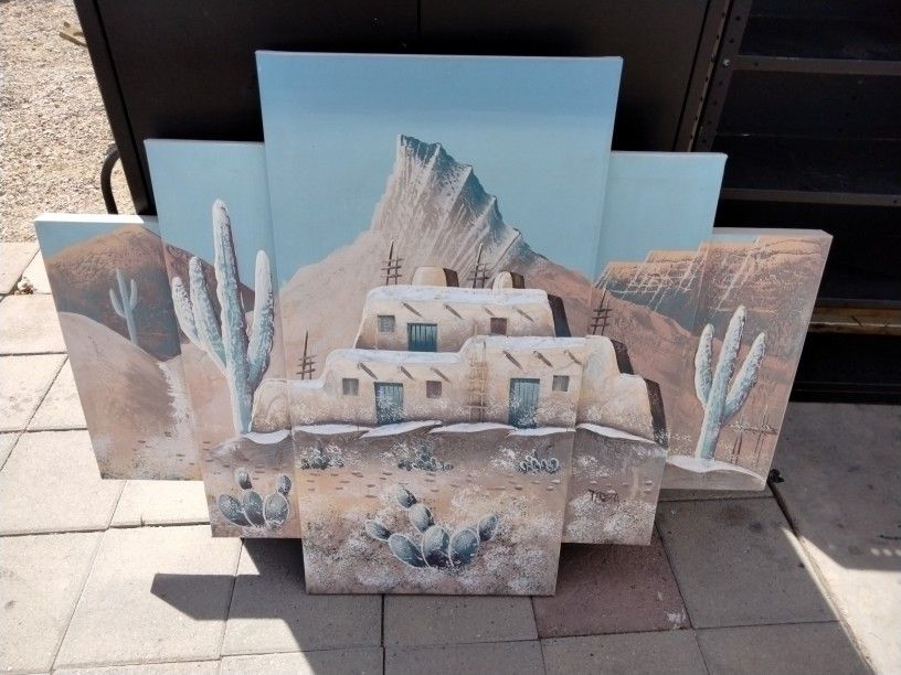 Gorgeous 3D Canvas Painting Signed By Teresa