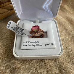 18K Rose Gold over Sterling Silver Ring (Not Free)