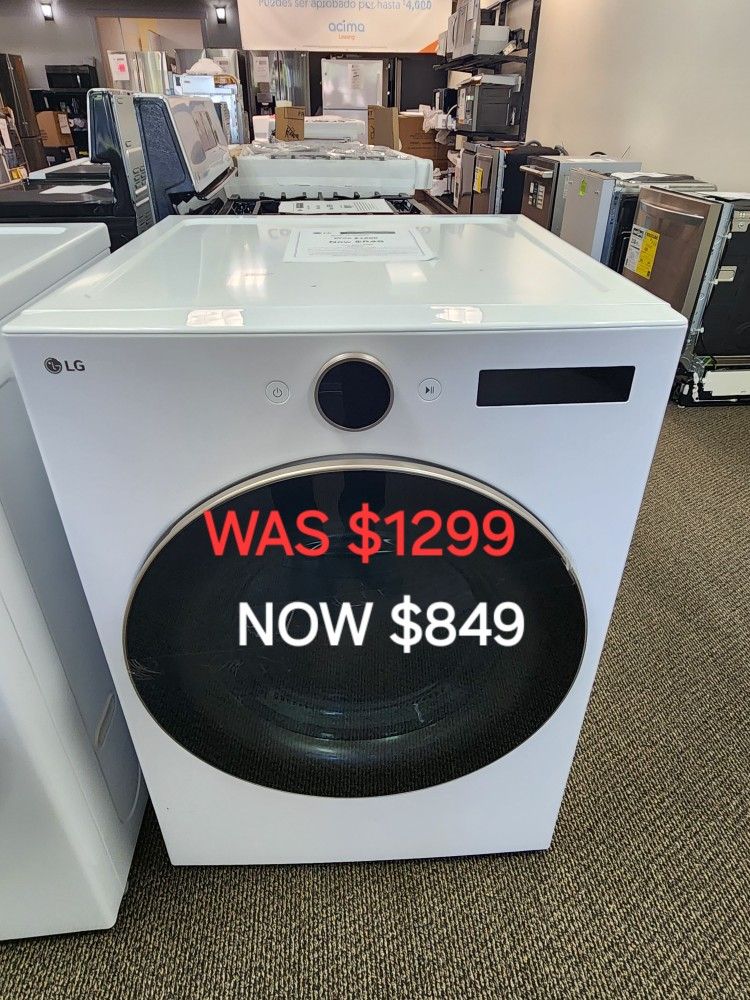 7.4 Cu. Ft. Vented Stackable Smart Electric Dryer In White With Turbo Wash