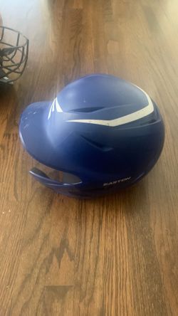 Easton Elite X batting helmet with attached jaw guard