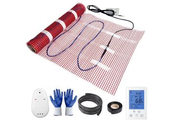 Electric Radiant Floor Heating System, 100 Sq.ft Electric Heated Floor Mats