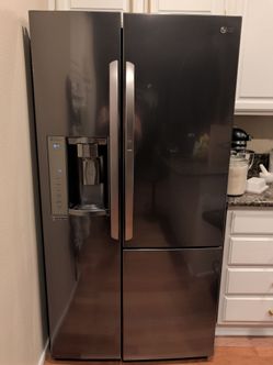 LG black stainless side by side
