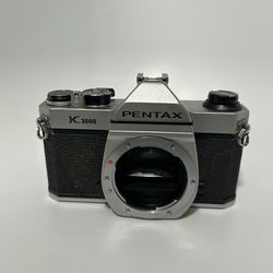 Pentax K 1000 film camera body.