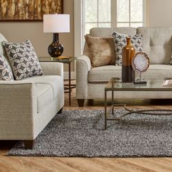 Tweed Beige Sofa And Loveseat! 