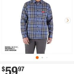 Brand New Milwaukee Flannel Size Xl Blue Or Tan $45 Each Pickup In Oakdale 
