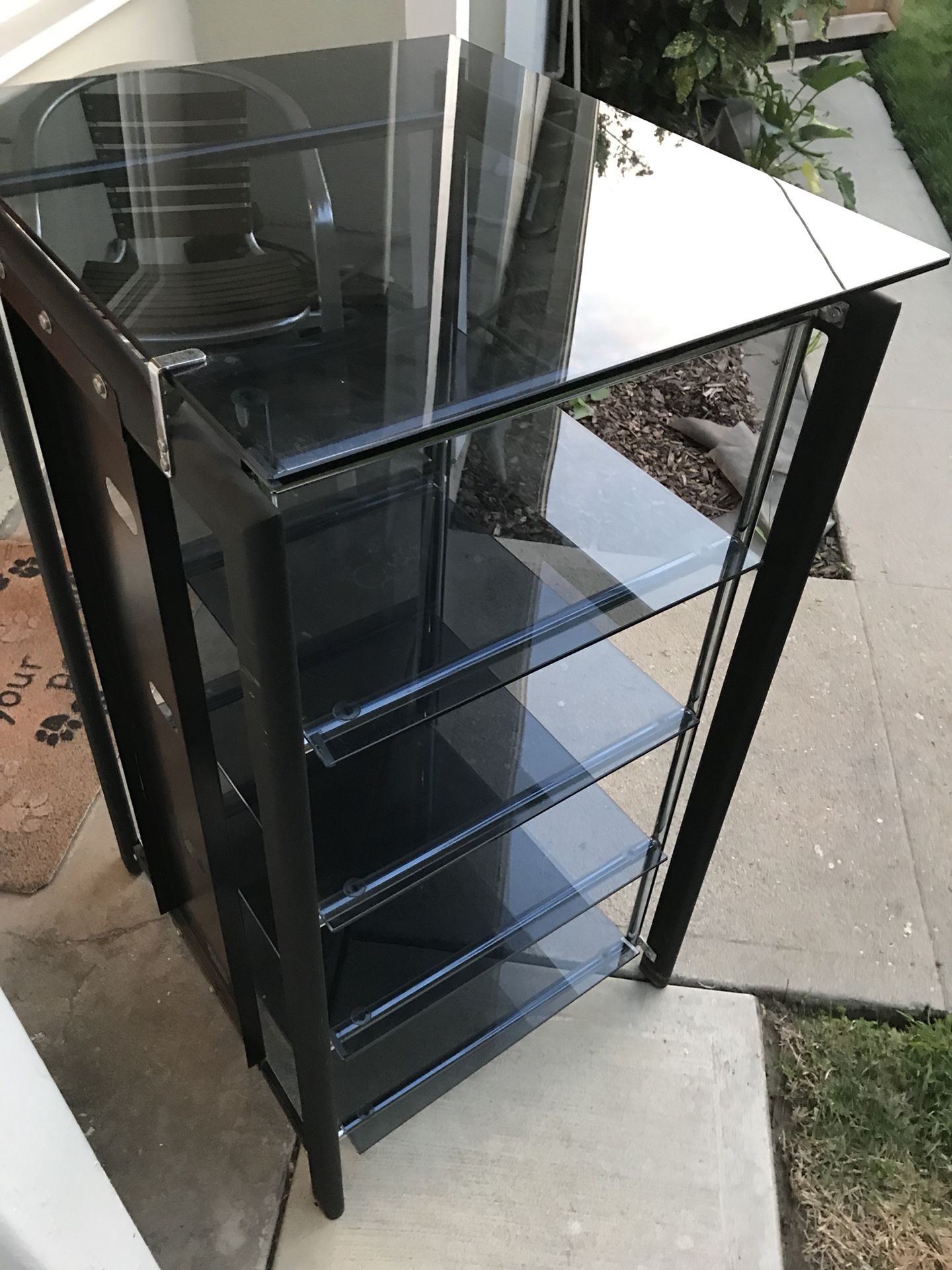 Bush furniture midnight mist 2024 media stand in black