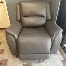 Leather Power Recliner Sofa Chair 