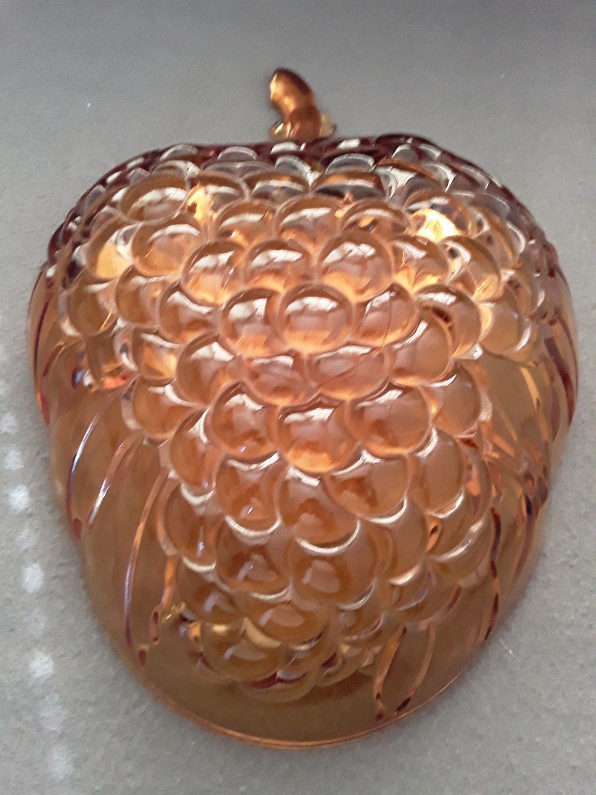 Vintage Indiana amber fruit bowl