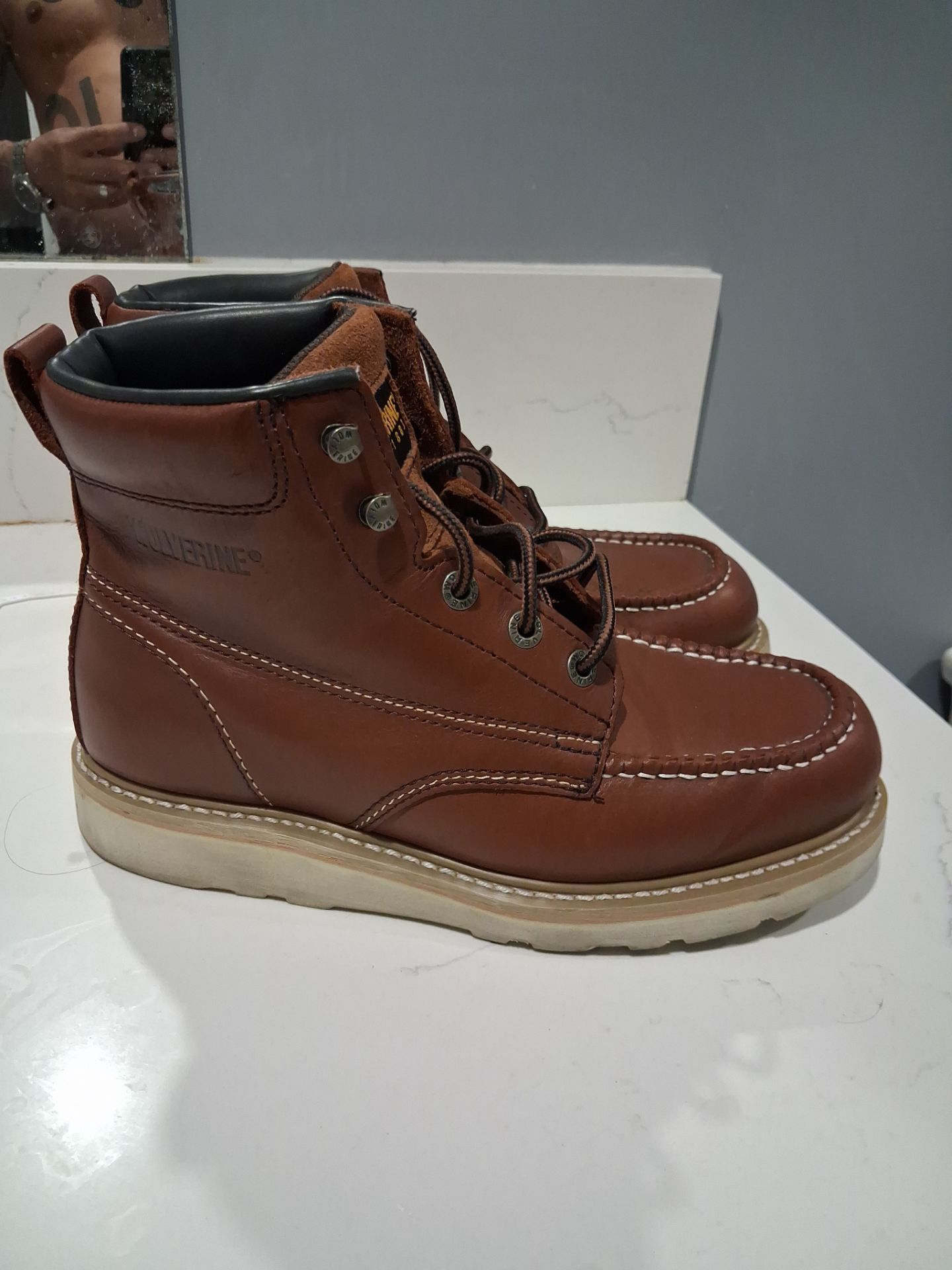 Wolverine wrk boots 75$