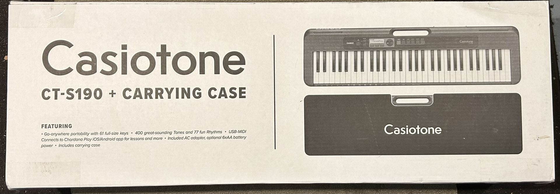 CT-S190 Casiotone Brand New Piano With Case