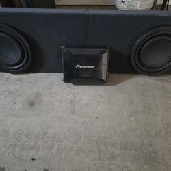 Amplifier and 2 10 Inch Subwoofer. 