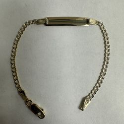 14K Baby ID Bracelet 6 Inches 