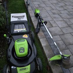 Greenworks 80V Mower, Trimmer + Battery