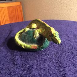 Solid Glass CHAMELEON Figurine