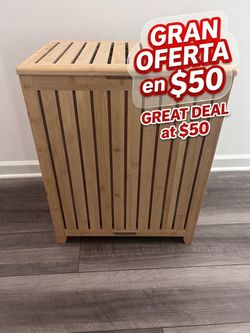 Oceanstar Spa-Style Bamboo Laundry Hamper
