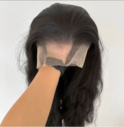 13X4 Inches NEW Pre Plucked Black Lace Front Wig Heat Resistant Long Wavy Hair For Womens