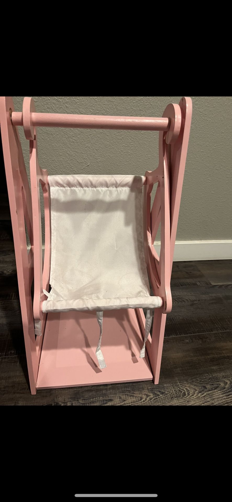 Wooden Pink Play Swing Set For Baby Dolls 