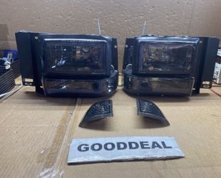 #194 Fit 91-94 Ford Explorer C-Styling LED DRL Headlights Bumper Corner Lamps Set 