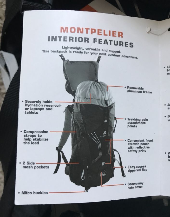 Ozark trail 45l montpelier backpack online