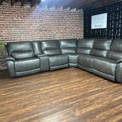 Delivery Available New Costco dark gray sectional sofa couch retails 3000