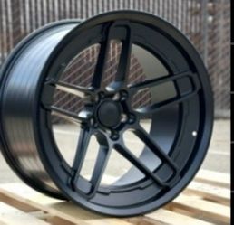 Dodge charger 20x9.5/11 new Deamon style satin Blk rims new rims tires  sets