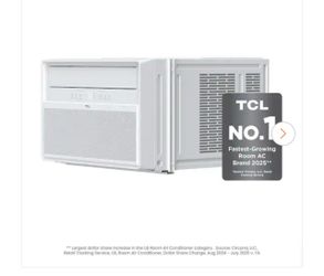 TCL Q-Series 12,000 BTU (DOE) Smart • Window Air Conditioner Cools 550 sq. ft. with Remote and Wi-Fi Enabled in White