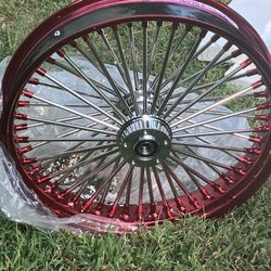Unleash the Beast with Custom DNA Chrome Fat Mammoth 52 Spoke Wheels Set!
