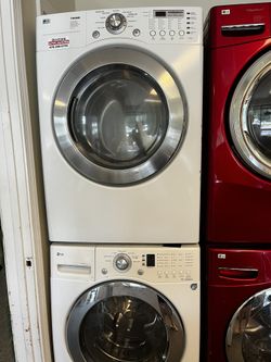 Lg White Front Load Set