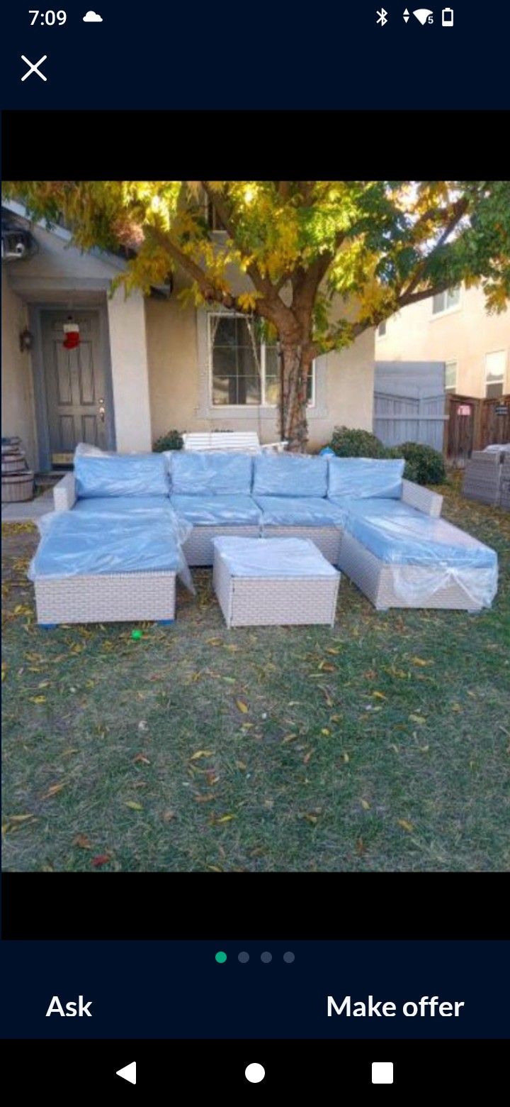 Beautiful High Quality Sunbrella Quality Extra Thick Cushions Patio Chairs Patio Sofa Outdoor Furniture Outdoor Patio Furniture Set Brand New