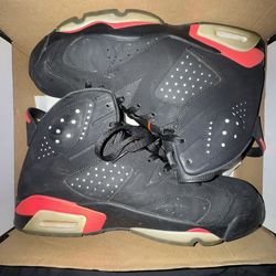 AIR JORDAN 6 Men's Black and Red Thread Versatile Sports Shoes for Men