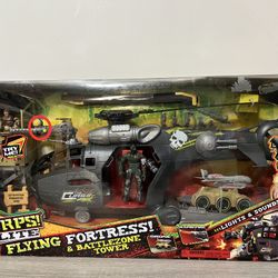 Corps Elite L&S Helicopter Action Figure Set with Machine Gun and Accessories