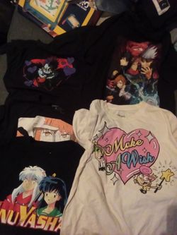 Anime shirts medium and small