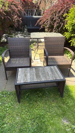 Outdoor chairs and table