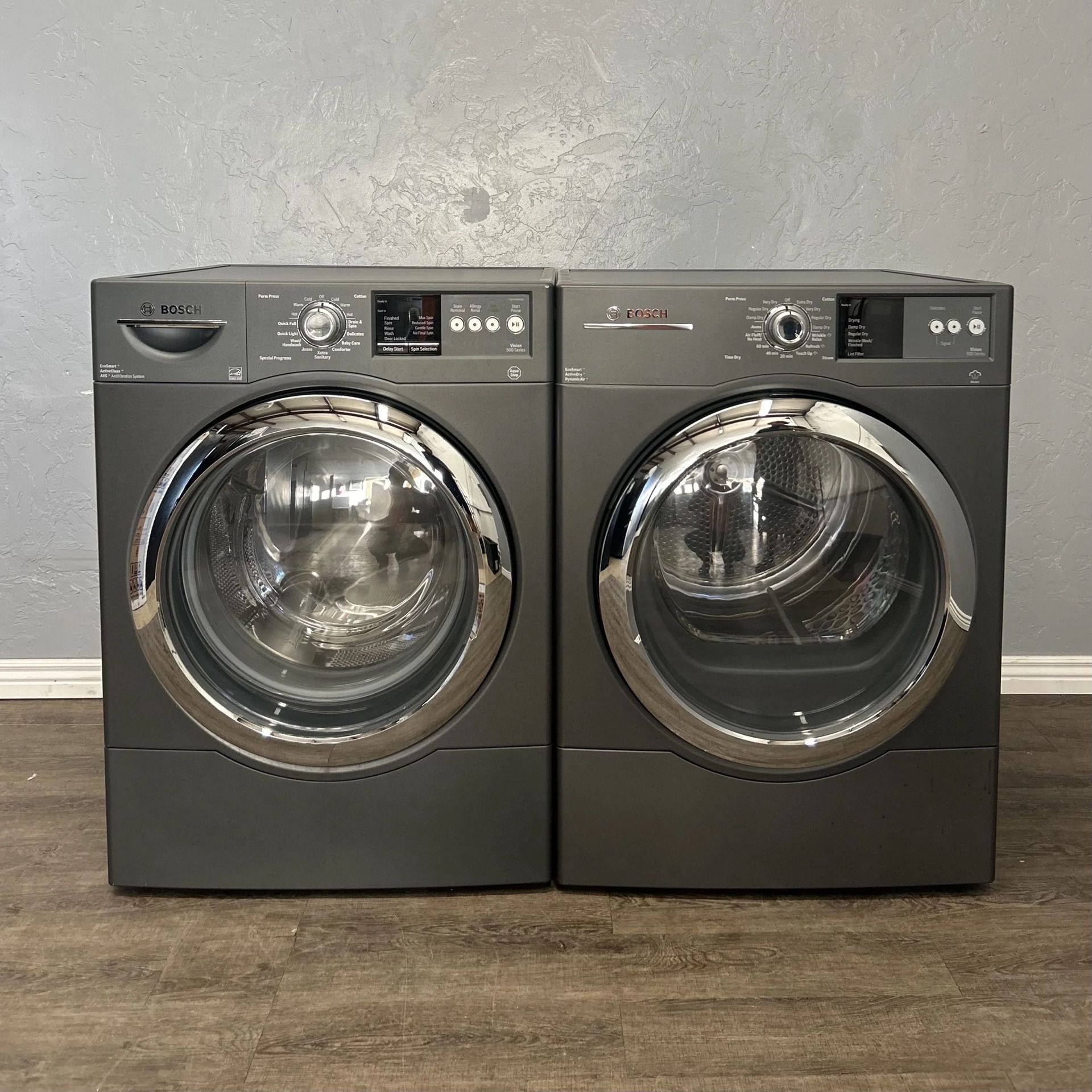 SALE!! Bosch 3.3 Cu. Ft. Washer WFVC544AUC/26 & 6.7 Cu. Ft. Gas Dryer WTVC553AUC/09