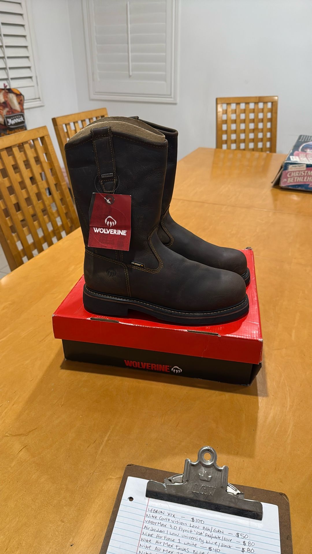 WOLVERINE BREK WELLINGTON STEEL-TOE BOOTS