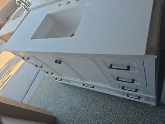 A beautiful vanity with single top