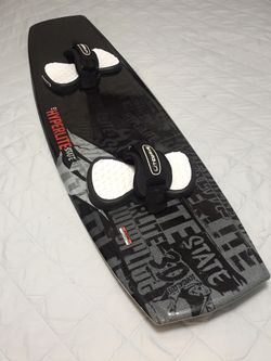 Hyper lite Wake / Kite Board With Lite Wave Quick Foot Straps