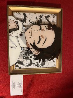 Tanjiro Eating Onigiri. Anime Glass Painting