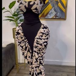 Print Patchwork Sleeveless & Long Sleeve Women Dress  Bodycon  Maxi Dress. Birthday Wedding Party Clubwear Event Photo Shoot All Occasions 