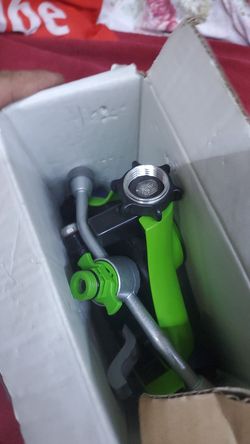 GREEN MOUNT Lawn Sprinkler, Automatic 360 Rotating Adjustable Garden Water Sprinkler, Stable Wheel Base with 2 Interchange