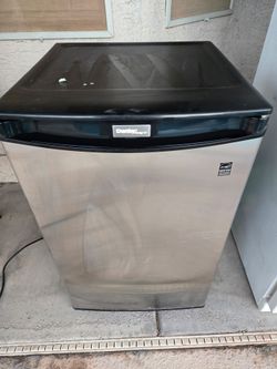 Mini fridge  stainless steel working good.