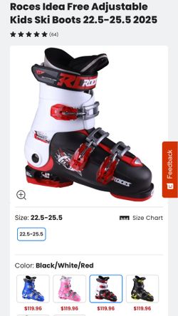 Roces Idea Free Adjustable Kids Ski Boots