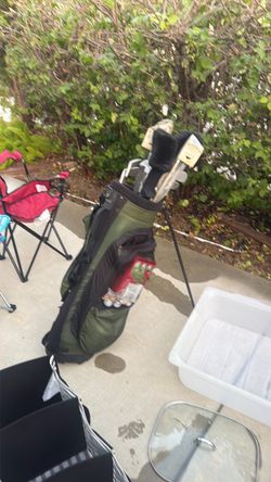 Golf Bag with Clubs and Stand