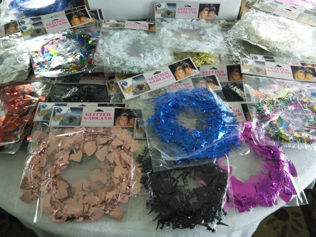 Wholesale 12ft. Wire Garland- Hearts, Bells, Stars, Happy Birthday, Over The Hill